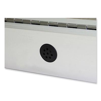 Ghent 1 Door Enclosed Vinyl Bulletin Board with Satin Aluminum Frame, 30 x 36, Silver Surface (GHEPA13630VX193)