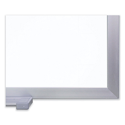 Ghent Magnetic Porcelain Whiteboard with Satin Aluminum Frame, 72.5 x 48.5, White Surface (GHEM1464)