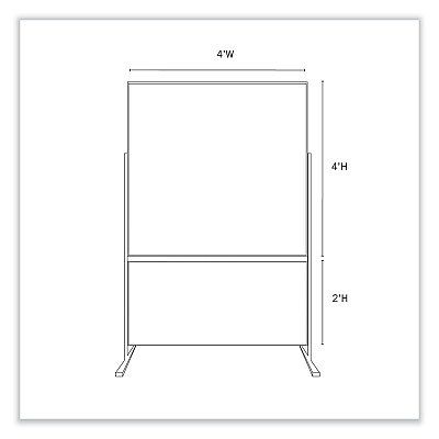 Ghent Double-Sided Magnetic Porcelain Whiteboard, Caramel Vinyl Tackboard with Aluminum Frame, 50.5 x 72.88 (GHEFPM1M164185)
