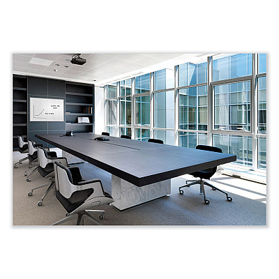 Ghent 1 x 1 Grid Magnetic Whiteboard, 36 x 24, White/Gray Surface, Satin Aluminum Frame (GHEGRPM321G23)