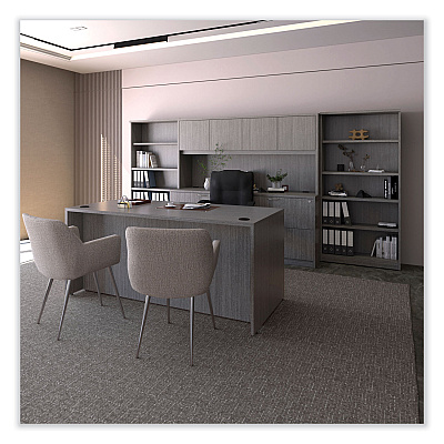 Alera Valencia Series Lateral File, 2 Legal/Letter-Size File Drawers, Gray, 34" x 22.75" x 29.5" (ALEVA513622GY)