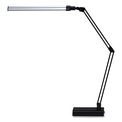 V-Light LED Ultra Slim Lamp with Swing Arm, 21.5" High, Black/Silver (VLU8VSL188NC)