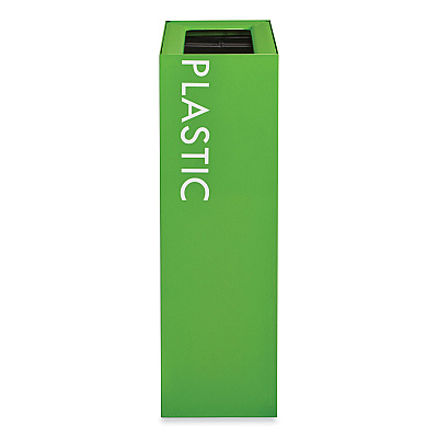 Safco Mixx Recycling Center Rectangular Receptacle, 29 gal, Steel, Green (SAF9448GN)