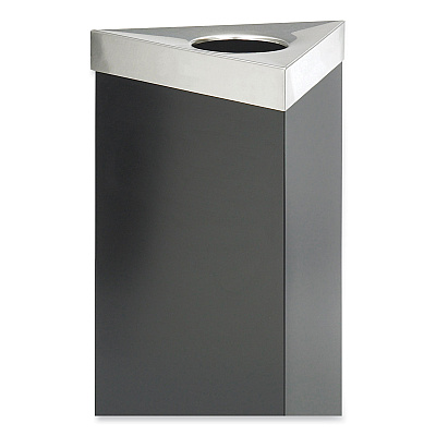 Safco Trifecta Waste Receptacle Lid, No Inscription, 20w x 20d x 3h, Stainless Steel (SAF9560BL)