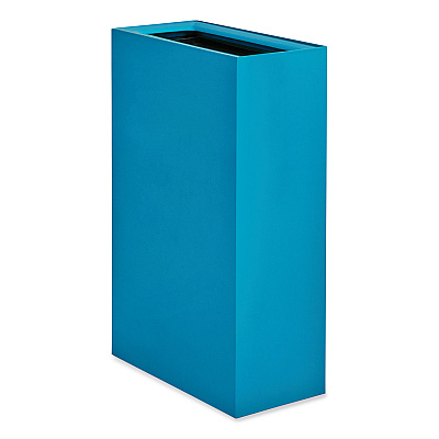 Safco Mixx Recycling Center Rectangular Receptacle, 29 gal, Steel, Blue (SAF9448BU)