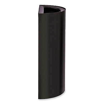 Safco Mixx Recycling Center Half-Round Receptacle, 23 gal, Steel, Black (SAF9447BL)
