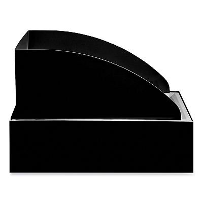 Safco Mixx Recycling Center Lid, Topper Style, 9.87w x 19.87d x 0.62h, Black (SAF9449BL)