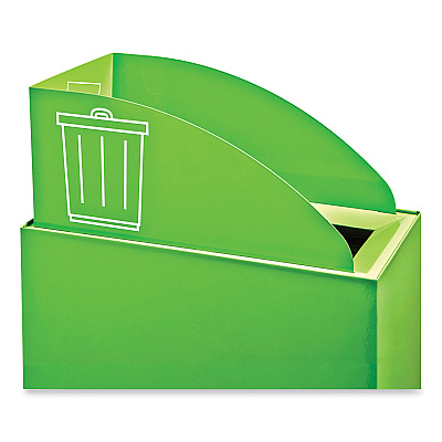 Safco Mixx Recycling Center Lid, Topper Style, 9.87w x 19.87d x 0.62h, Green (SAF9449GN)