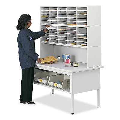Safco E-Z Sort Additional Mail Trays, 5 Shelves, 11 x 12.5 x 0.5, Gray (SAF7753GR)