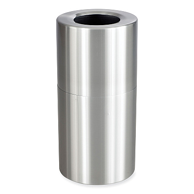 Safco Single Recycling Receptacle, 20 gal, Steel, Brushed Aluminum (SAF9942SS)