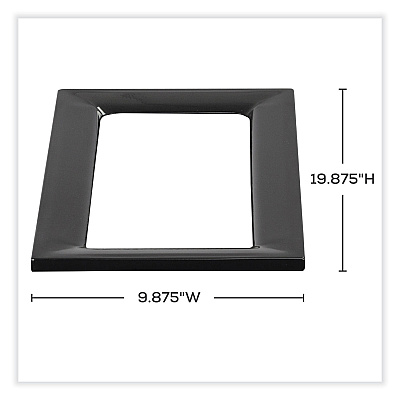 Safco Mixx Recycling Center Lid, 9.87w x 19.87d x 0.62h, Black (SAF9450BL)