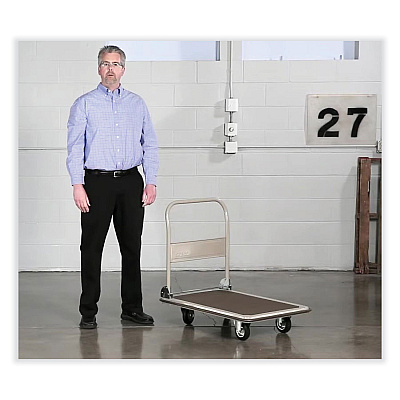 Safco Tuff Truck Platform Truck, 400 lb Capacity, 29 x 18.75, Gray (SAF4072)