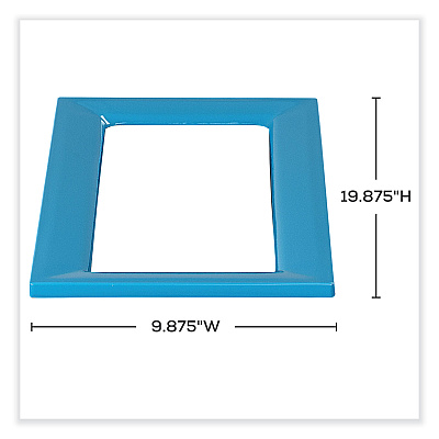 Safco Mixx Recycling Center Lid, 9.87w x 19.87d x 0.62h, Blue (SAF9450BU)