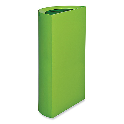 Safco Mixx Recycling Center Half-Round Receptacle, 23 gal, Steel, Green (SAF9447GN)
