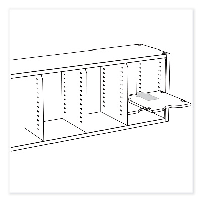 Safco E-Z Sort Additional Mail Trays, 5 Shelves, 11 x 12.5 x 0.5, Black (SAF7753BL)