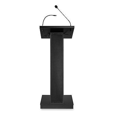 Oklahoma Sound ZED Lectern with Speaker, 19.75 x 19.75 x 49, Black
