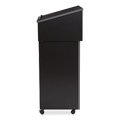 Oklahoma Sound Tabletop Lectern and AV Cart/Lectern Base, 23.75 x 19.87 x 47.5, Black (NPS22112BK)