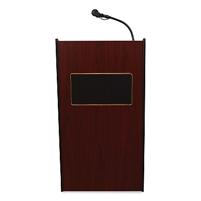 Oklahoma Sound Aristocrat Sound Lectern, 25 x 20 x 46, Mahogany (NPS6010MY)