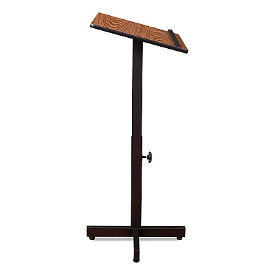 Oklahoma Sound Portable Presentation Lectern Stand, 20 x 18.25 x 44, Medium Oak (NPS70MO)