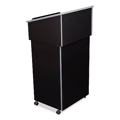 Oklahoma Sound Tabletop Lectern and AV Cart/Lectern Base, 23.75 x 19.87 x 47.5, Black (NPS22112BK)