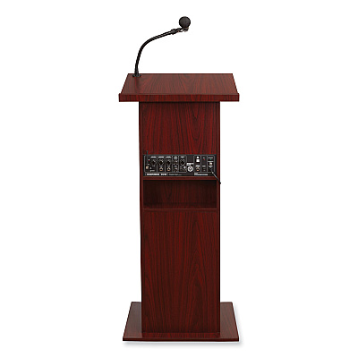 Oklahoma Sound Power Plus Lectern, 22 x 17 x 46, Mahogany (NPS111PLSMY)