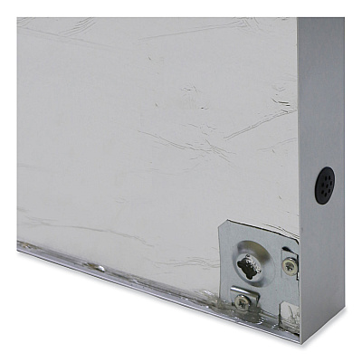 Ghent 1 Door Enclosed Vinyl Bulletin Board with Satin Aluminum Frame, 36 x 36, Silver Surface (GHEPA13636VX193)