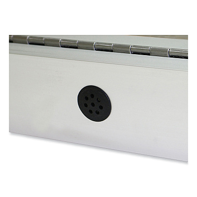 Ghent 1 Door Enclosed Vinyl Bulletin Board with Satin Aluminum Frame, 36 x 36, Silver Surface (GHEPA13636VX193)