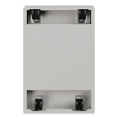 Hirsh Industries Full-Width Pull 20 Deep Mobile Pedestal File, 3-Drawer: Box/Box/File, Letter, Arctic Silver, 15 x 19.88 x 27.75 (HID24110)