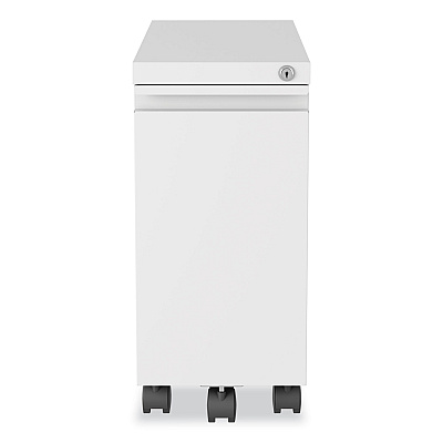 Hirsh Industries Zip Mobile Pedestal File, 1-Drawer, File, Legal/Letter, White, 10 x 19.88 x 21.75 (HID24106)