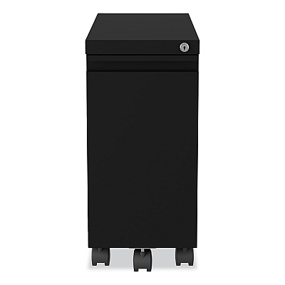 Hirsh Industries Zip Mobile Pedestal File, 1-Drawer: File, Legal/Letter, Black, 10 x 19.88 x 21.75 (HID22651)