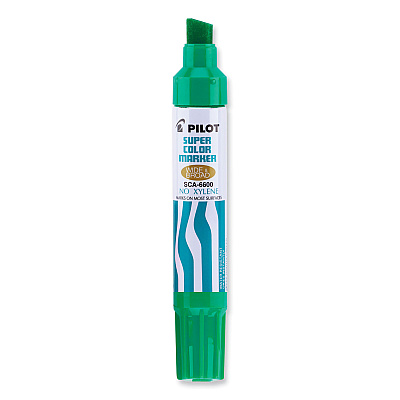 Pilot Jumbo Refillable Permanent Marker, Broad Chisel Tip, Green (PIL45400)
