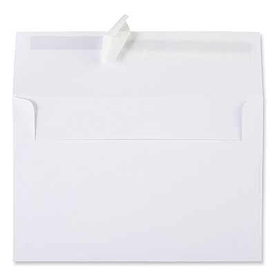 Universal Peel Seal Strip Business Envelope, #A9, Square Flap, Self-Adhesive Closure, 5.74 x 8.75, White, 100/Box (UNV36107)