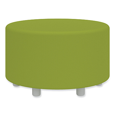 Safco Learn 30" Cylinder Vinyl Ottoman, 30w x 30d x 18h, Green (SAF8123GV)