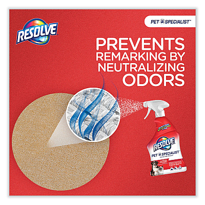 RESOLVE Pet Specialist Stain and Odor Remover, Citrus, 32 oz Trigger Spray Bottle, 12/Carton (RAC99850CT)