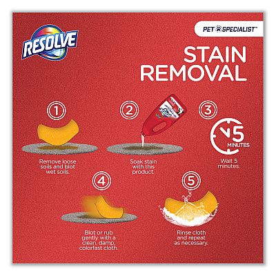 RESOLVE Pet Specialist Stain and Odor Remover, Citrus, 32 oz Trigger Spray Bottle, 12/Carton (RAC99850CT)