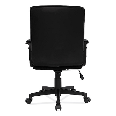 Alera Breich Series Manager Chair, Supports Up to 275 lbs, 16.73" to 20.39" Seat Height, Black Seat/Back, Black Base (ALEBC42B19)