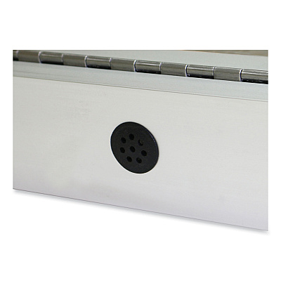 Ghent 2 Door Enclosed Vinyl Bulletin Board with Satin Aluminum Frame, 60 x 48, Silver Surface (GHEPA24860VX193)