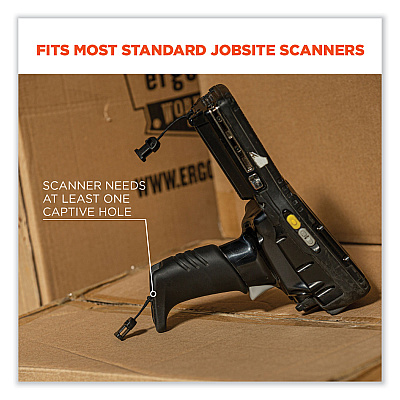 ergodyne Squids 3132 Barcode Scanner Lanyard Harness, Small: 13" Arm Strap, 32" Long Lanyard Strap, Black (EGO19163)