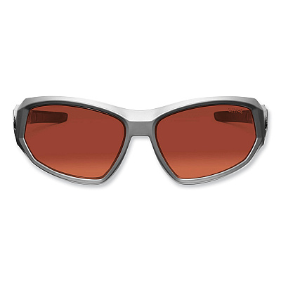 ergodyne Skullerz Loki Safety Glasses/Goggles, Gray Nylon Impact Frame, Polarized Copper Polycarbonate Lens (EGO56121)