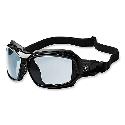 ergodyne Skullerz Loki Safety Glasses/Goggles, Black Nylon Impact Frame, AntiFog Indoor/Outdoor Polycarbonate Lens (EGO56083)