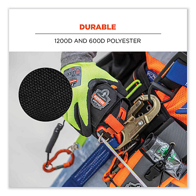 ergodyne Squids 3770 Belt Clip Tape Measure Holder, X-Large, 3.62 x 7.25 x 2.5, Polyester, Black (EGO19771)