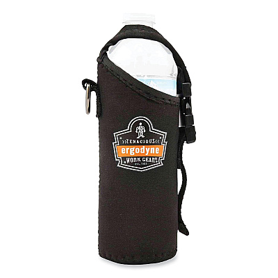 ergodyne Squids 3775 Can + Bottle Holder Trap, Small, 3.62 x 7.25 x 2.5, Neoprene, Black (EGO19775)
