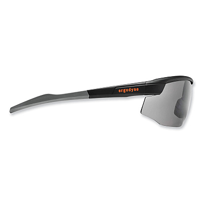 ergodyne Skullerz Skoll Safety Glasses, Matte Black Nylon Impact Frame, Anti-Fog Smoke Polycarbonate Lens (EGO59033)