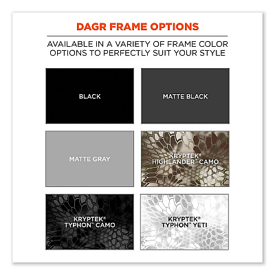 ergodyne Skullerz Dagr Safety Glasses, Matte Black Nylon Impact Frame, Smoke Polycarbonate Lens (EGO52430)