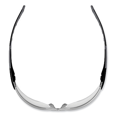 ergodyne Skullerz Saga Frameless Safety Glasses, Black Nylon Impact Frame, Anti-Fog Clear Polycarbonate Lens (EGO59103)