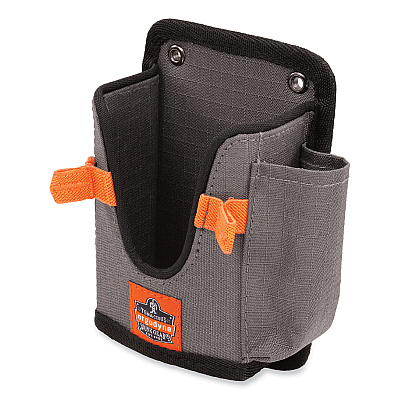 ergodyne Squids 5543 Handheld Barcode Scanner Mount Holder with Fastener Straps, 2 Compartments, 3.5 x 1.5 x 6.3, Gray (EGO19184)