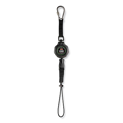 ergodyne Squids 3001 Retractable Tool Lanyard with Choking-Loop Tool Tether + Carabiner Anchor, 2 lb Max Working Capacity, 48" Long (EGO19301)