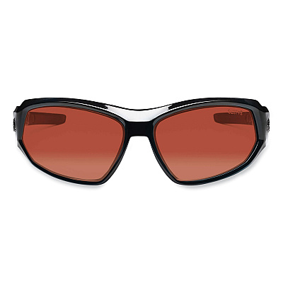 ergodyne Skullerz Loki Safety Glasses/Goggles, Black Nylon Impact Frame, Polarized Copper Polycarbonate Lens (EGO56021)