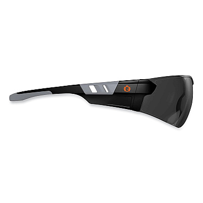 ergodyne Skullerz Saga Frameless Safety Glasses, Black Nylon Impact Frame, Anti-Fog Smoke Polycarbonate Lens (EGO59133)