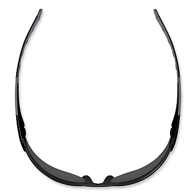 ergodyne Skullerz Saga Frameless Safety Glasses, Black Nylon Impact Frame, Anti-Fog Smoke Polycarbonate Lens (EGO59133)